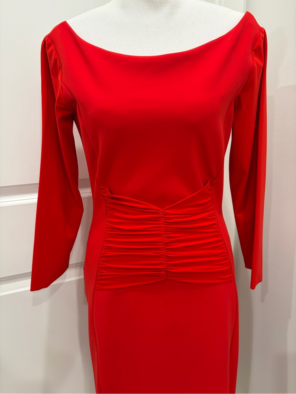 Chiara Boni Red Ruched Dress - Picture 3 of 6
